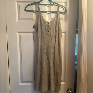 American Eagle Bodycon Grey Midi Dress, size medium